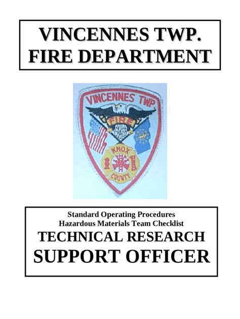 Hazmat Standard Operating Procedures