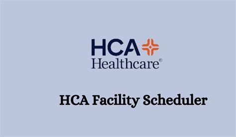 hca far west facility scheduler
