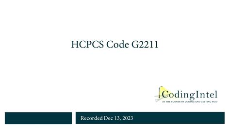 hcpcs code g2211 payable
