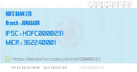 hdfc bank junagadh ifsc code