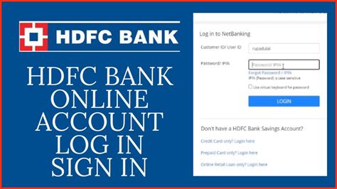 hdfc bank netbanking login page