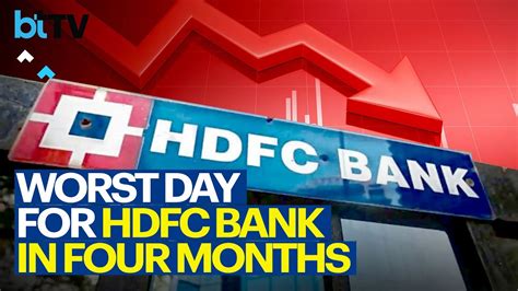 hdfc bank shares fell 4.19 per cent on bse