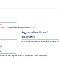 hdfc complaint reference number