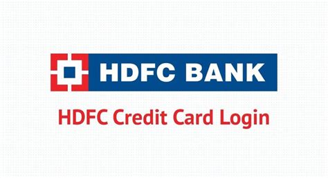 hdfc credit card login page