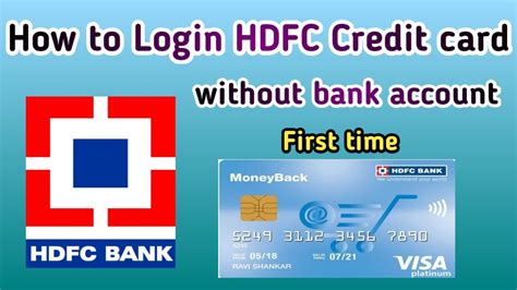hdfc credit card login without bank acc