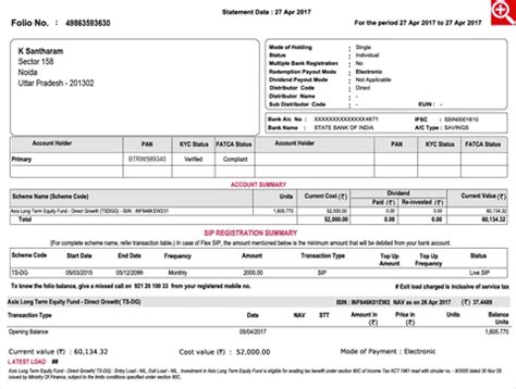 hdfc mutual fund statement using folio number