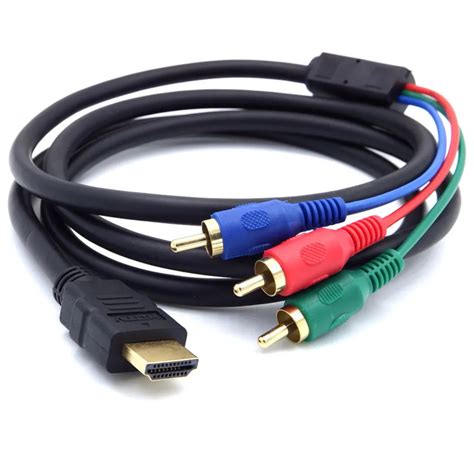 HDMI Male To 3 RCA AV Adapter Converter Component Cable For HDTV Player