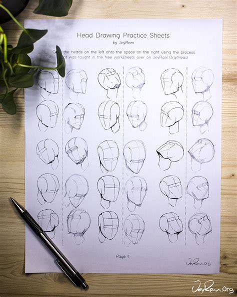 head drawing exercises