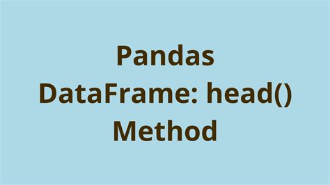 head function in python pandas