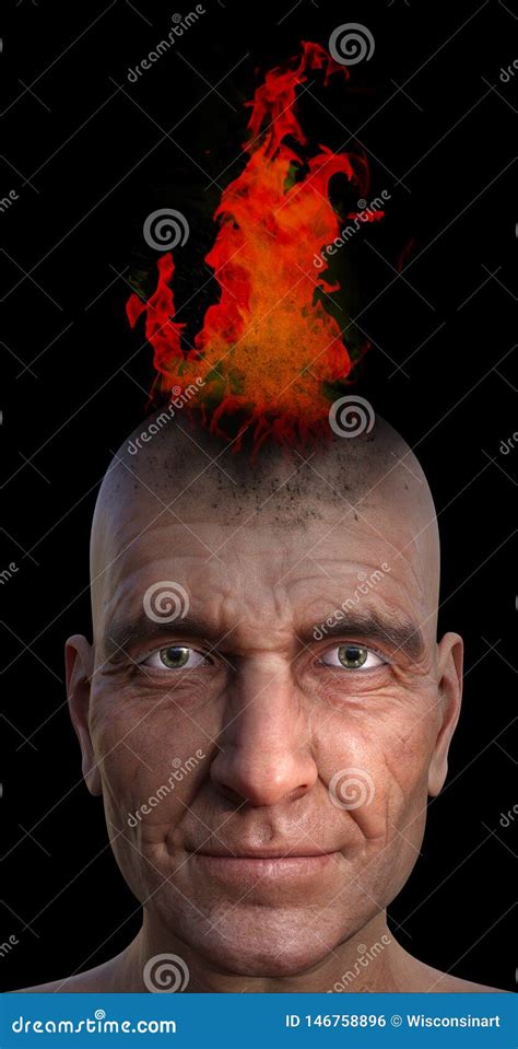head is on fire