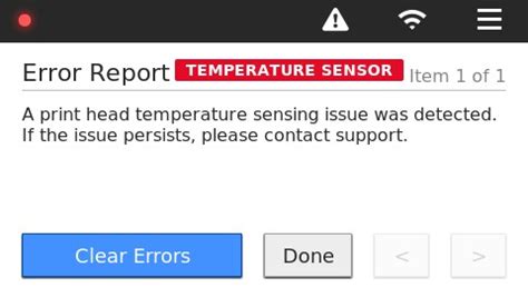 Head Sensor Error