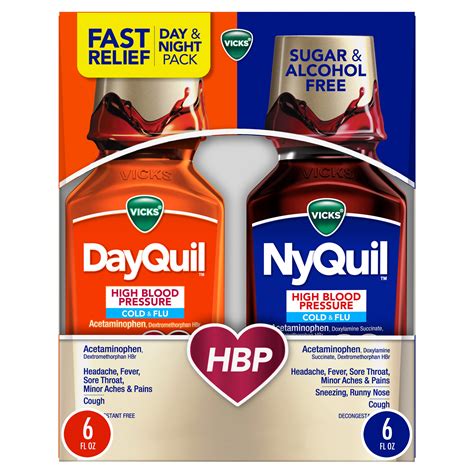 Vicks NyQuil, High Blood Pressure Cold & Flu Medicine
