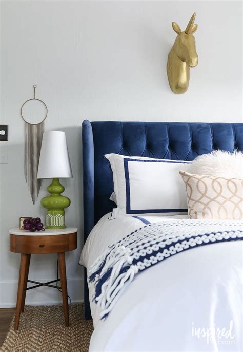 Tufted Headboard Navy Blue Headboard Bedroom Ideas Your bed's
