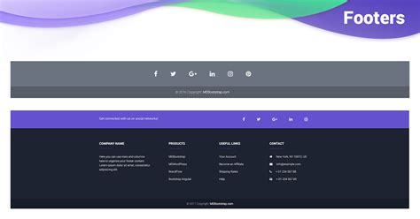 header and footer bootstrap