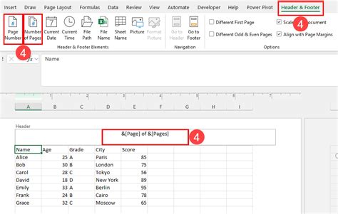 Header And Footer Page Numbers Excel