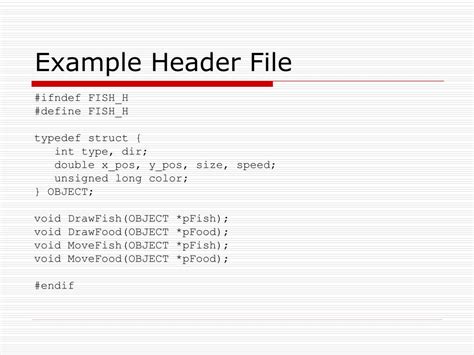 Header File Example