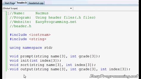 Header Files In Java Example