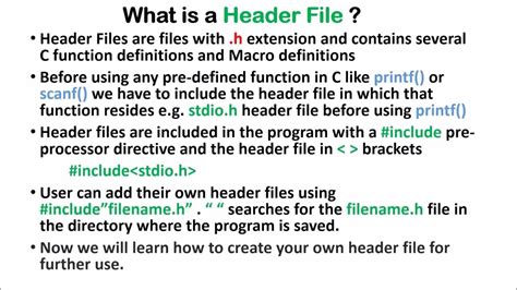 Header Files Programming