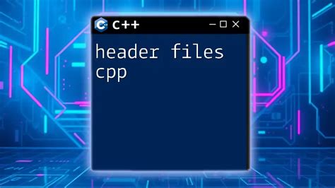 Header Files With Cpp