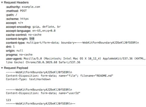 Header For Multipart Form Data