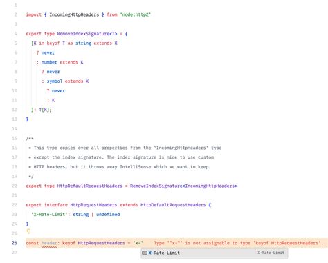 Headers Type Typescript