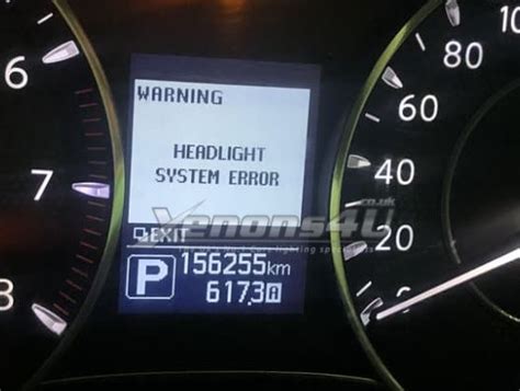 Headlight System Error Nissan Maxima 2019