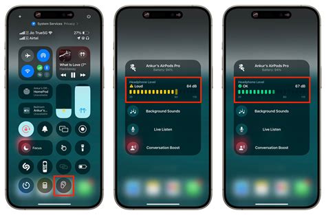 headphone level iphone