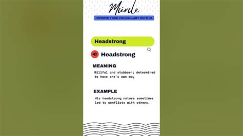 Headstrong Nearest Meaning