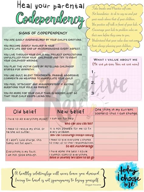 Healing From Codependency Workbook Free Printable