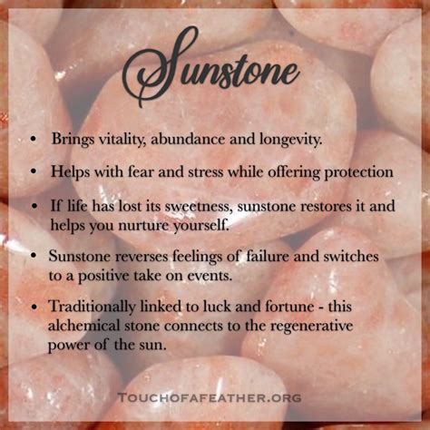 healing properties of sunstone