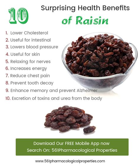 health benefits from raisins