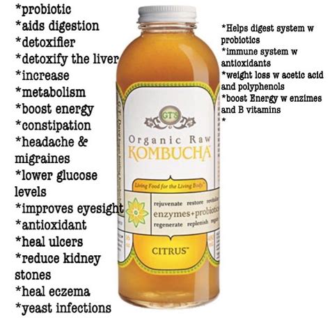 health benefits of drinking raw kombucha