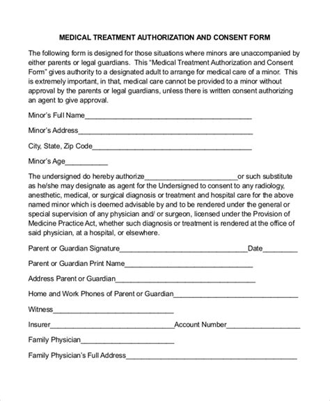 health care consent forms