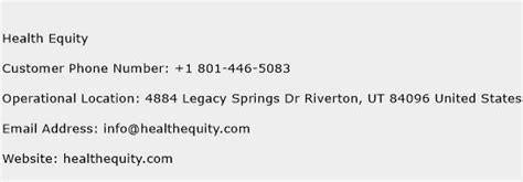 health equity telephone number