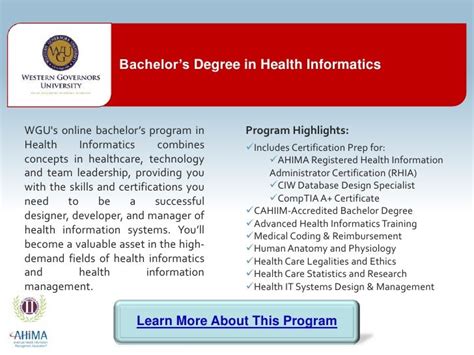 health informatics bachelor degree