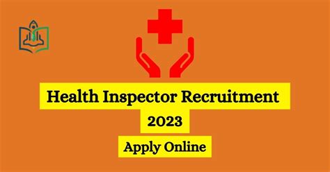 health inspector recruitment 2023