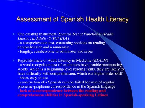 health literacy in spanish