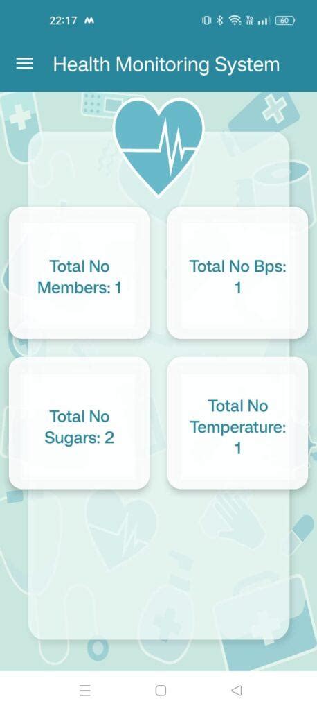 Health Monitoring Android App Source Code