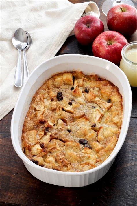 Healthy Apple Bread Pudding