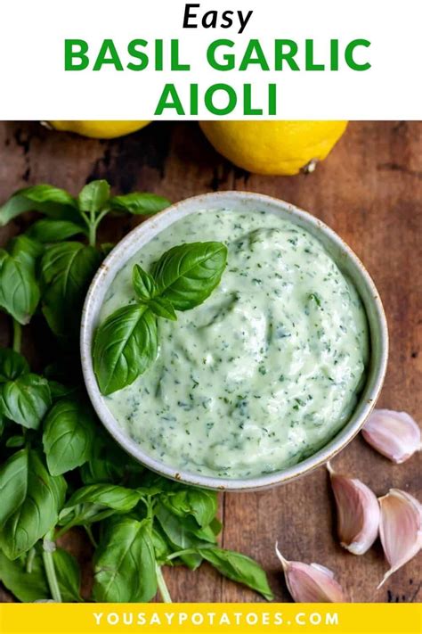 Healthy Basil Aioli