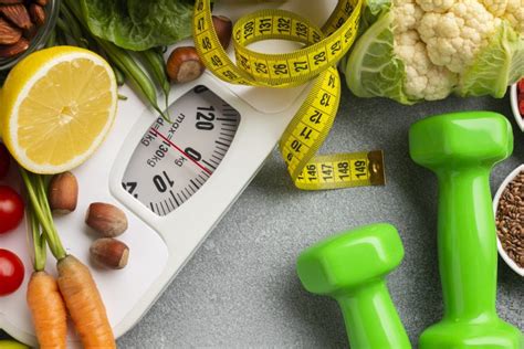 健康的な食事と運動による体重維持のイメージ