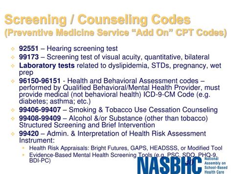 hearing screening cpt code