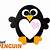 heart penguin craft template