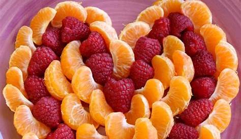 Heart Shaped Fruit Tray Platter With Orange Whipped Cream Recipe