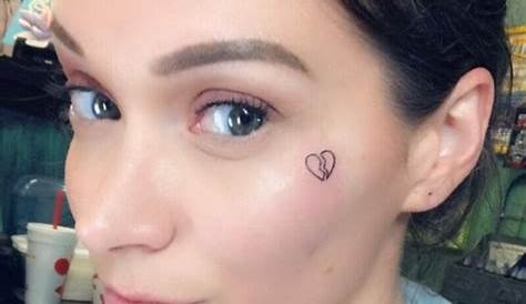 21+ Women Face Tattoo Heart | Small face tattoos, Face tattoos for