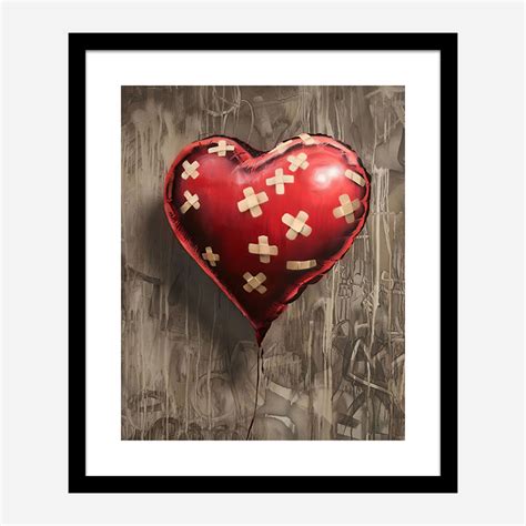 heart balloon banksy print