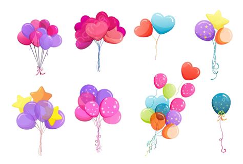 heart balloon collage element vector