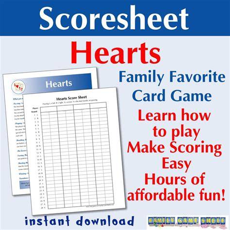 Heart Card Game Scoring