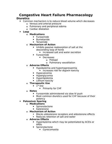 Heart Failure Diuretics Not Working