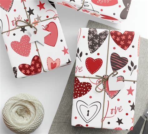 Heart Gift Wrapping Paper